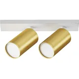 Maytoni Maytoni, Wandleuchte + Deckenleuchte, Focus S Deckenleuchte, Deckenlampe 2x GU10 6x44cm Weiss / matt Gold (GU10)