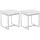 CLP Sitzhocker Barci Kunstleder 2er Set 40 x 45 x 40 cm Weiß