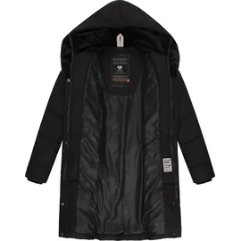 Ragwear Damen, Wintermantel Warmer wasserdichter Mantel mit flauschigem Kunstfell-Kragen