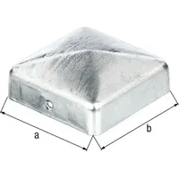 Alberts - Gah 205805 Pfostenkappe 70x70mm Eckig Flache Form Feuerverzinkt