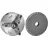 Vevor 3-Backen-Drehfutter, φ200 mm, Spannfutter mit 57,15-mm-8-Gewinde-Trägerplatte, 4-200 mm Spannbereich mit T-Schlüsselschrauben, HT300-Material, für Holz-Metall-Drehmaschinen
