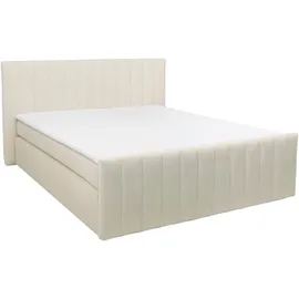 INOSIGN Boxspringbett INOSIGN "Effy inkl. Bettkasten und Topper, erhältlich in der Breite 180x200cm", beige (cream), B:203cm L:217cm, Holz teilmassiv, Holzwerkstoff, Spanplatte, Komplettbetten, Boxspringbett, wahlweise in H3 oder H4 wählbar
