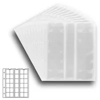 Prophila 10 numismatische Prophila Münzhüllen, je 30 Fächer bis 25 mm Ø, mit 10 weißen Karton-Zwischenblättern