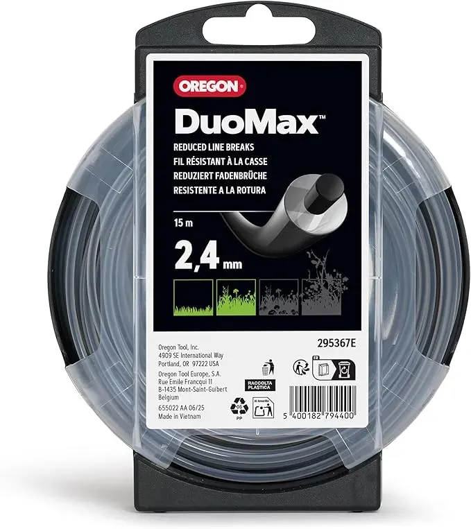 DuoMax (Duoline) Mähfaden / Trimmerfaden - Stärke und Flexibilität - 3,0mm / 15m