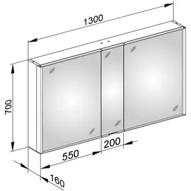 Keuco Royal Match 130 cm silber eloxiert