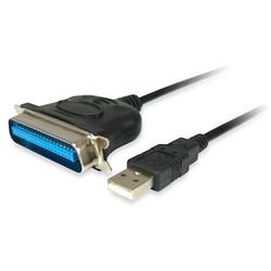 EQUIP 133383 USB-A auf Parallel Adapterkabel, schwarz