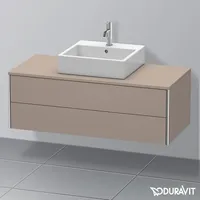 Duravit XSquare Waschtischunterschrank, 2 Schubkästen, Basalt matt