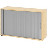 HAMMERBACHER Rollladenschrank ahorn, silber 1 Fachboden 120,0 x 40,0 x 74,8 cm