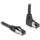 DeLock 80446 RJ45 Patchkabel CAT 8.1 S/FTP unten gewinkelt / gerade 2 m Schwarz