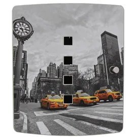 Burg Wächter Schlüsselschrank 6204/10 Ni Manhattan 24 x 7 x 240 cm Schwarz/Edelstahl