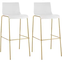 CLP Barhocker 2er Set stapelbar mit Fußablage Hover, Barstuhl