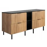 rodan fabryka mebli Waschtischunterschrank 140 cm Schwarz