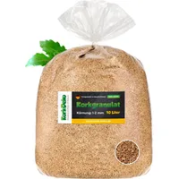 10 Liter Korkgranulat, FEIN (0,5-3 mm) (Kork-Substrat, Kork-Schrot) für Terrarien (Reptilien), Terrariensubstrat (Späne, Einstreu, Bodengrund) oder Dekoration/Modellbau