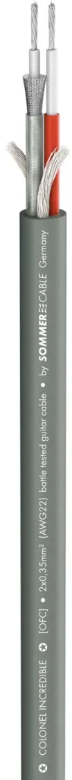 Instrumentenkabel Colonel Incredible; 2 x 0,35 mm2; PVC Ø 7,20 mm; grün