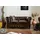 Massivmoebel24 Sofa 2-Sitzer Echtleder 158x82x75 braun Chesterfield #102