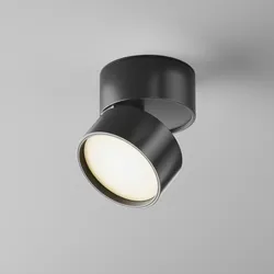 Maytoni Technische integrierte schwarze LED-Deckenleuchte Onda für die Einbau-Oberflächenmontage