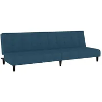 vidaXL Schlafsofa 2-Sitzer Blau Samt