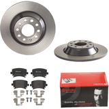 Brembo BREMSSCHEIBEN COATED + BREMSBELÄGE HINTEN FÜR AUDI A6 AVANT