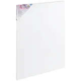 IDENA 60006 Keilrahmen mit Leinwand aus 100% Baumwolle, 380 g/m2, für Ölund Acrylfarben, 60 x 80 cm, weiß