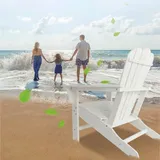 BBHW Adirondack Chair Ergonomischer Adirondack-Stuhl, Klappbarer Strandstuhl, Sonnenliege, Liegestuhl, Rasenstuhl, Campingstuhl Zum Angeln, Picknick, Grillen, (Color : White)