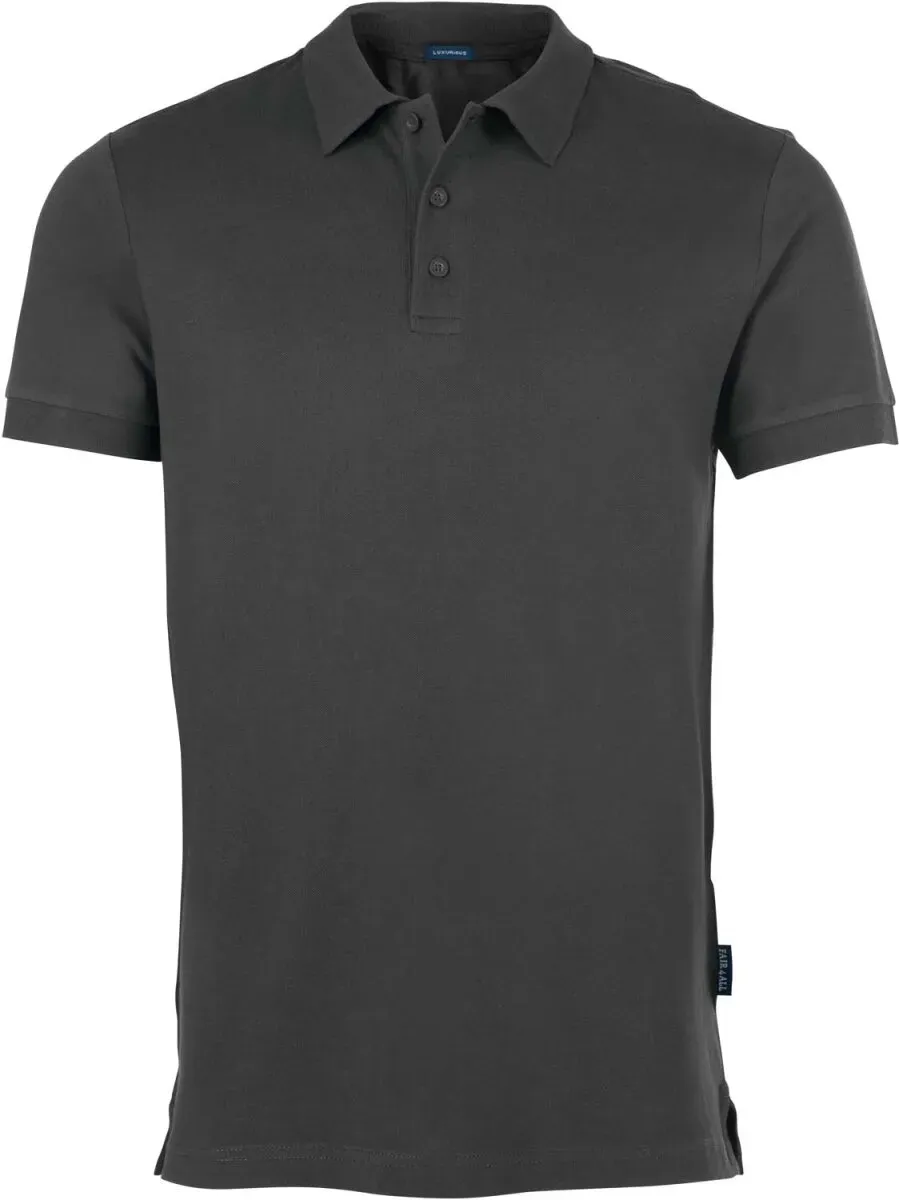 HRM Herren Luxury Stretch Polo 502 dark grey 4XL