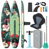 ZLX Stand Up Paddling Board 350x83cm, anfängerfreundliches SUP Board mit Abnehmbarer Mittelfinne für Stabilität oder Geschwindigkeit, Touren Stand Up Paddle für alle Könnerstufen, 200kg Tragkraft