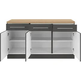 WIHO KÜCHEN Unterschrank Unna 150 x 0 x 0 cm Grau