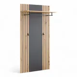 HBZ Garderobenpaneel Lagos in Anthrazit, BxHxT 80x150x28 cm (B/H/T)