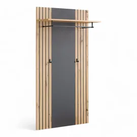 HBZ Garderobenpaneel Lagos in Anthrazit, BxHxT 80x150x28 cm (B/H/T)