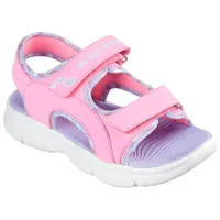 SKECHERS Sandale »FLEX SPLASH«, Klettschuh mit Herz-Applikation, Größenschablone zum