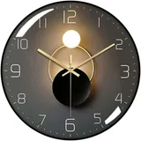 Eckige Lcd-wanduhr Mit Hintergrundbeleuchtung – Sprachsteuerung, Thermometer, Kalender – Weiß