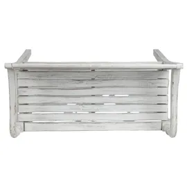 Buri Teak-Gartenbank 100 x 50 x 90 cm Weiß
