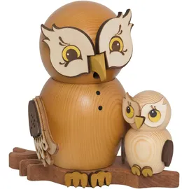 Kuhnert Räucherfigur Eule mit Kind 15 cm mehrfarbig