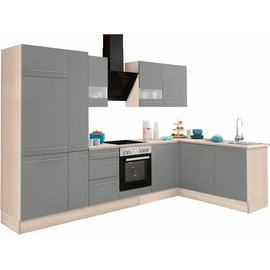 OPTIFIT Winkelküche »Bern«, Stellbreite 315x175 cm,wahlweise mit E-Geräten,höhenverstellb.Füße grau