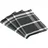 Ross 3er Pack Zwirn Halbleinen Geschirrtücher, Blockkaro, 50x70 cm | schwarz - schwarz