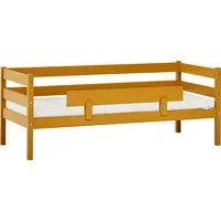 Hoppekids Einzelbett »ECO Comfort Kinderbett, Kiefer Massivholz, Jugendbett inkl. Rollrost«, 70x160 cm, wahlweise in verschieden Farben/ Matratze/ Absturzsicherung, gelb