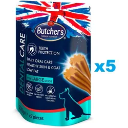 BUTCHER'S Dental Care for Large Dogs Zahnpflege-Leckerlis für große Hunderassen 5x270g