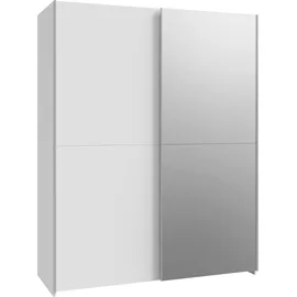 Forte Schwebetürenschrank Schach&MATT 150,1 x 190,5 x 61,2 cm Weiß