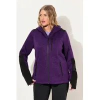 Ulla Popken Sweatjacke in dunkle pflaume | 58-60