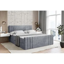 altdecor Boxspringbett 140 x 200 cm H3 Grau