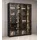 JV Möbel Vitrine Weinschrank 40 x 200 x 160 cm Schwarz