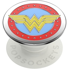 PopSockets PopGrip - Ausziehbarer Sockel und Griff mit einem Austauschbarem Top für Smartphones und Tablets - Wonder Woman Enamel