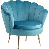 SalesFever Loungesessel »Clam«, extravagantes Muscheldesign blau