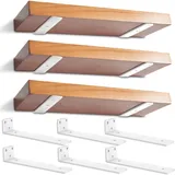 6 Stücke Regalhalterung Regalträger 30cm, Industrielle Regal Wandhalterung, Wandregal Halter mit Befestigungsschrauben für Wandanbringung DIY offenes Regal (Weiß) 12in