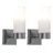 GLOBO Wandleuchte Opalglas (IP44) 1x E14 nickel-matt 18,5x11,5 cm