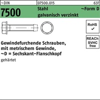 Industrial Quality Supplies DIN 7500 Form D Gewindefurchende Sechskant-Flanschschraube