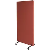 Proregal Akustik-Trennwand HxBxT 167x80x39 cm doppelwandig rollbar Stoff Braun Büro-Sichtschutz Raumteiler Pinnwand