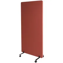 Proregal Akustik-Trennwand HxBxT 167x80x39 cm doppelwandig rollbar Stoff Braun Büro-Sichtschutz Raumteiler Pinnwand