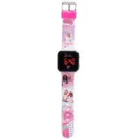 Otto Simon Handels GmbH Accutime LED-Kinderuhr Barbie (rosa), Digitaluhr mit LED-Anzeige für Uhrzeit u