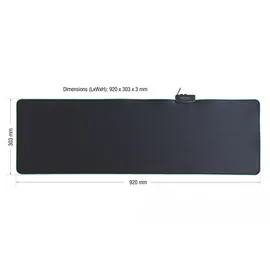 DeLock 12555 Mauspad beleuchtet USB-Anschluss Schwarz